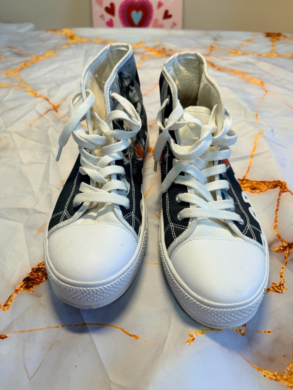 Bon Jovi high top sneakers size 8 women’s